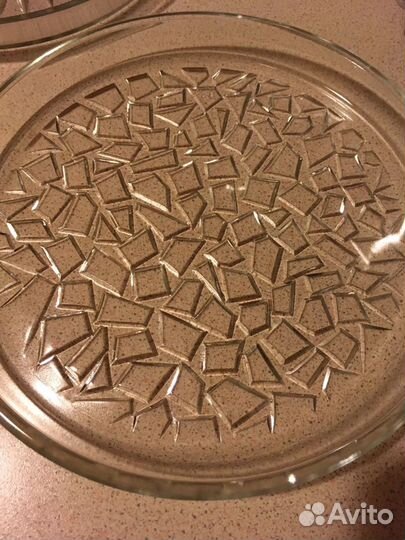 Тарелки стекло времён СССР. Тарелки для торта