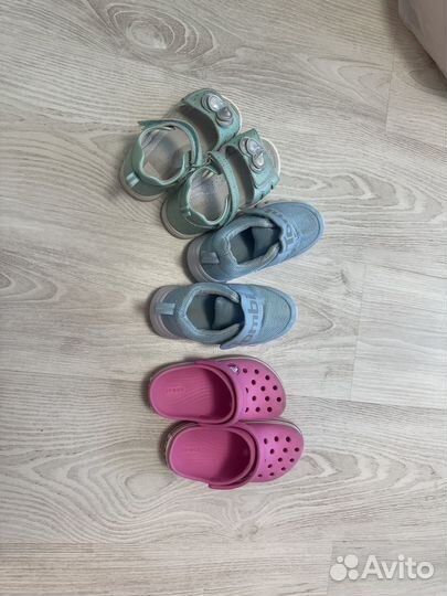Большой пакет вещей на девочку 98-116 и crocs