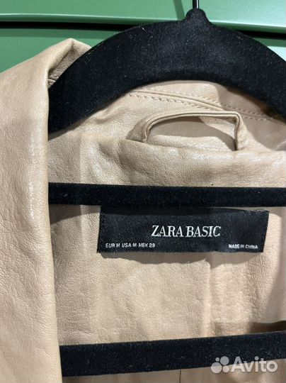 Пиджак zara из эко кожи