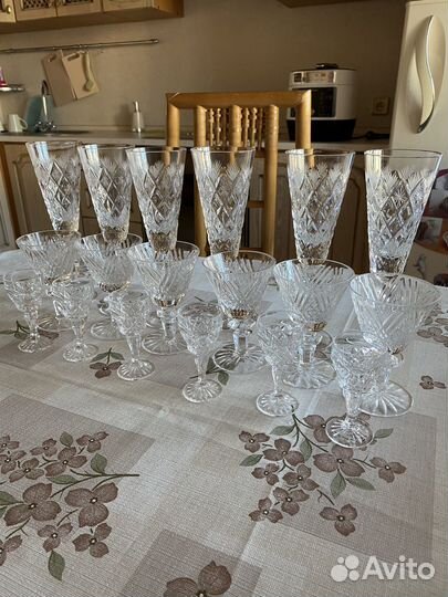 Хрустальные бокалы, рюмки СССР