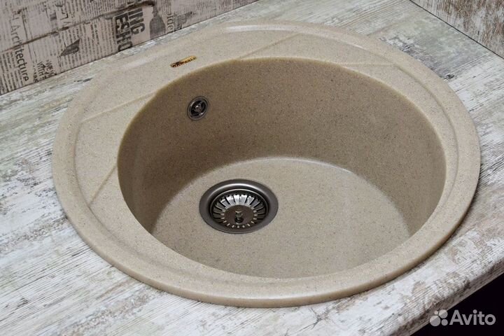 Кухонная мойка из искусственного мрамора Куба