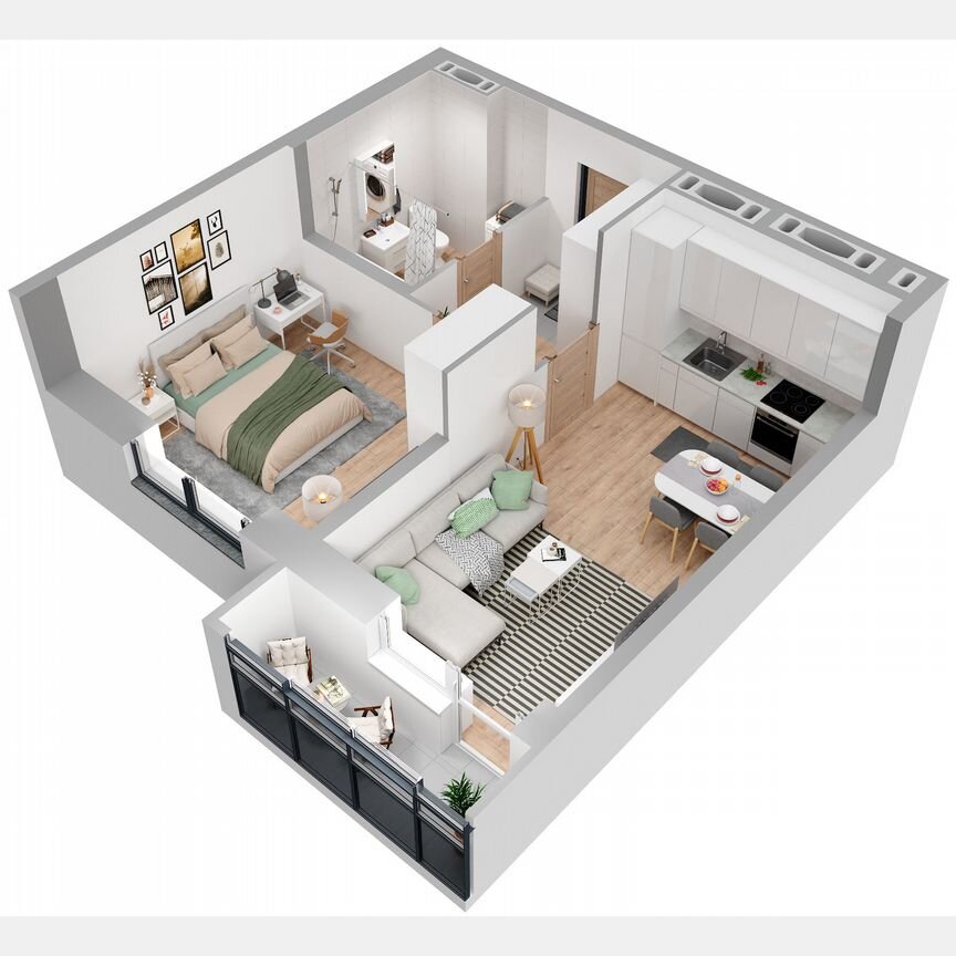 1-к. квартира, 44 м², 6/23 эт.