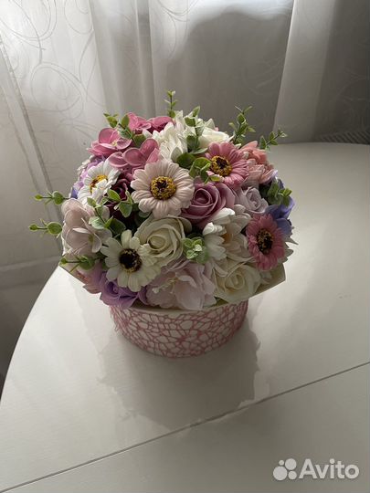 Букет из мыла, мыльные розы, ночник