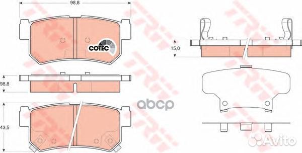 GDB3366 Колодки тормозные ssangyong rexton 02