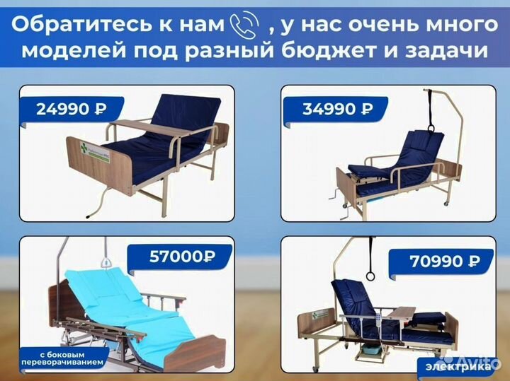 Медицинская кровать для ухода за больными