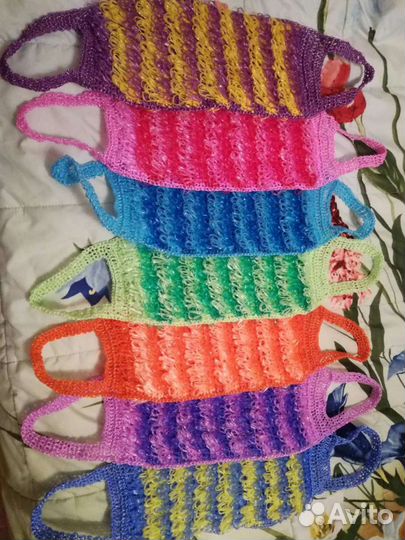 Мочалки ручной вязки