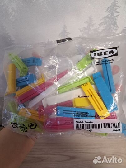 Прищепки зажимы для пакетов икеа IKEA