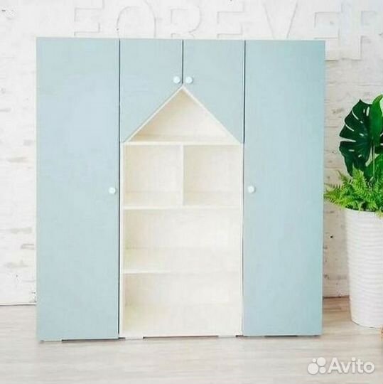 Детский шкаф «Домик» (разные цвета)