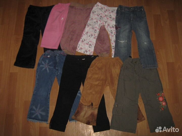 Брюки и штанишки (20 шт.) на девочку от 0 до 4 лет