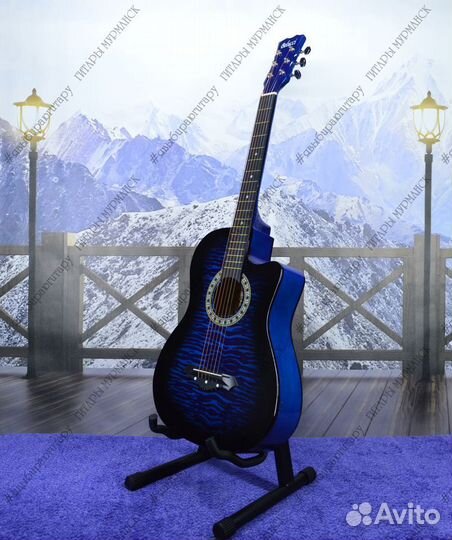 Акустическая гитара (новая), полный комплект
