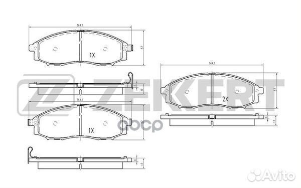 Колодки торм. диск. передн. Nissan Navara (D22)