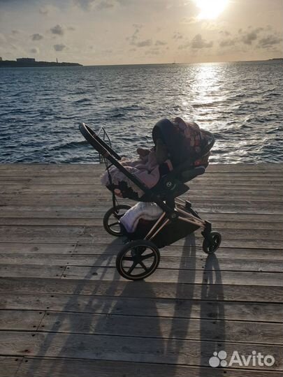 Коляска cybex priam 2 в 1 rose gold