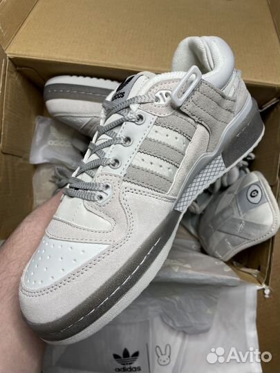 Forum x Bad Bunny меховые серые