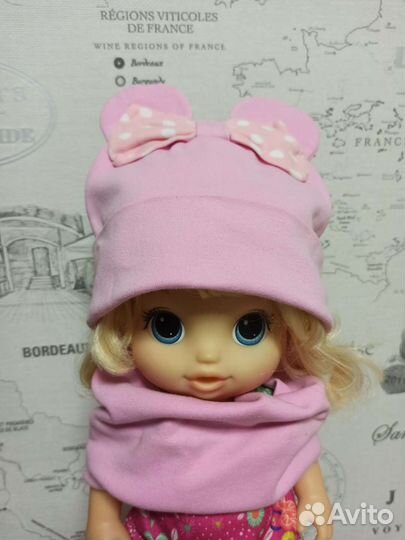 Комплект шапка и снуд для девочки на 1-2 года