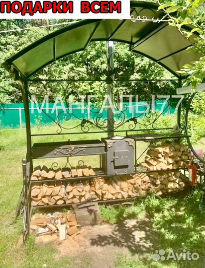 Кованные мангалы с крышей