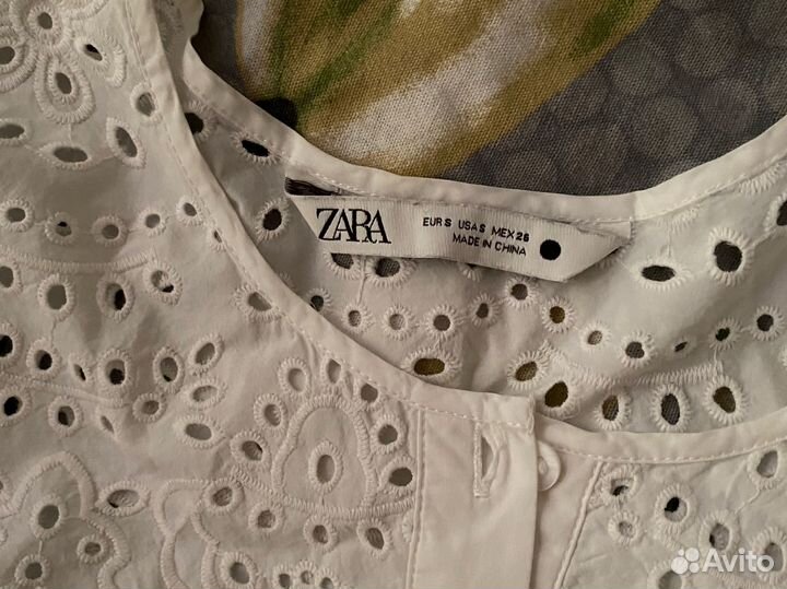 Летнее платье zara шитье