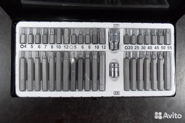 Набор бит 1/2 торкс, сплин, шестигранники 40 пр