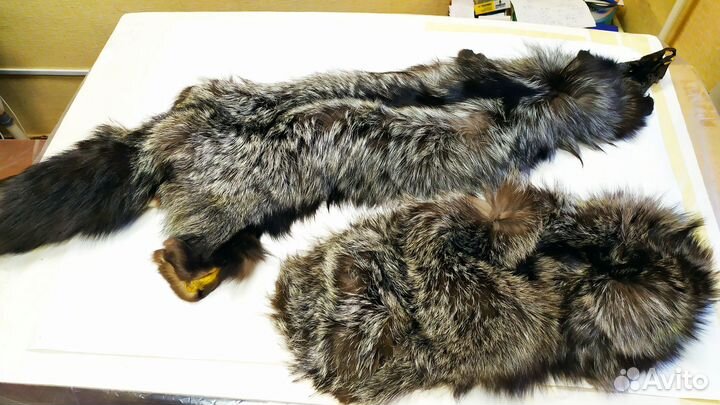 Мех чернобурки (2 шкурки)