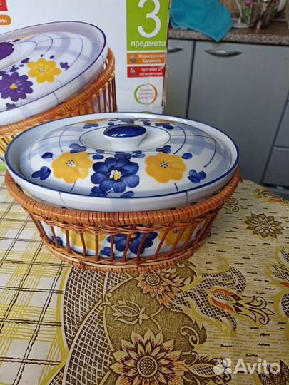 Кастрюля жаропрочная керамическая