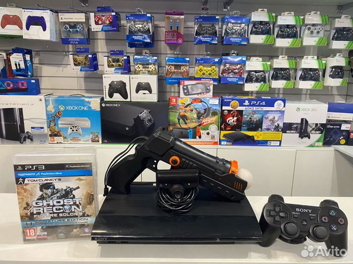 PS3 SS + move + пистолет + камера + Ghost Recon