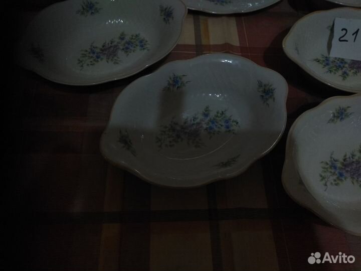 Блюдо сервировочное из СССР фарфор, роспись