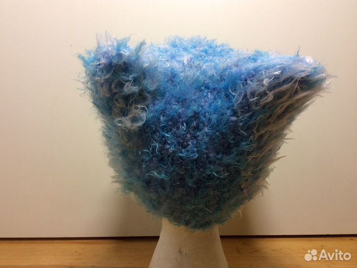 Моднючая шапочка с ушками «мохнатик»,53-56, арт265