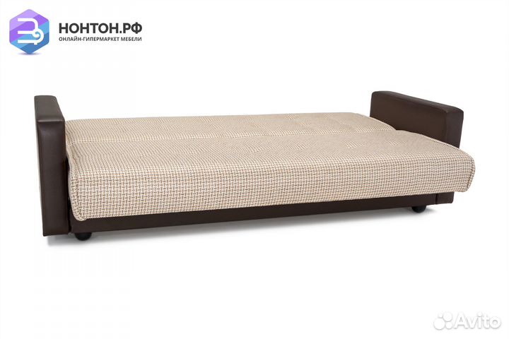 Диван книжка Лондон рогожка микс бежевая