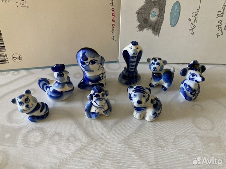 Фигурки животных Гжель