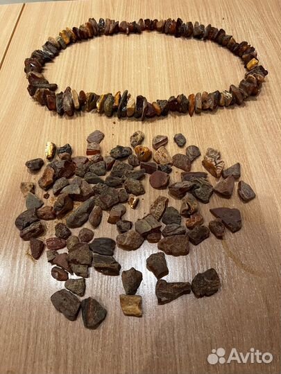 Бусы янтарь