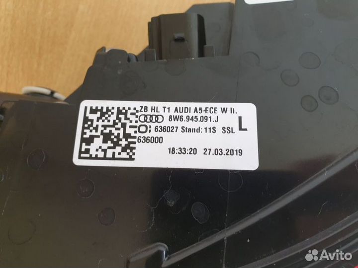 Комплект фонарей задний Audi A5 8W 2019