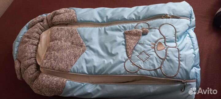 Конверт на выписку для мальчика и одеяло