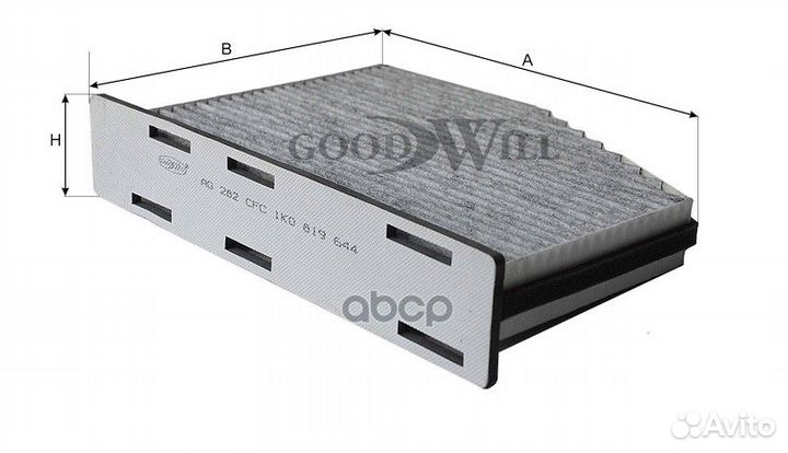 Фильтр салона угольный AG282CFC Goodwill