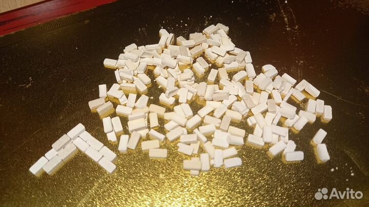 Мини кирпичики из гипса для мини стройки