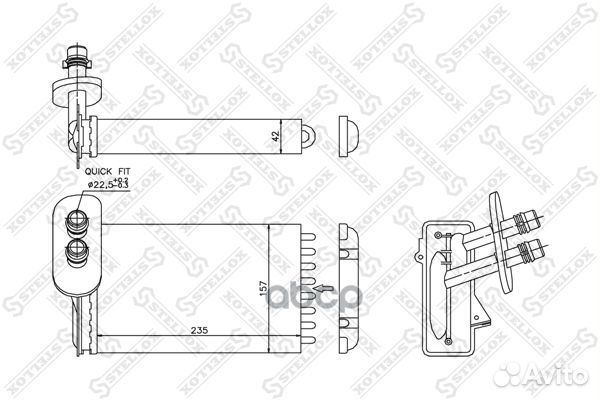 10-35017-SX радиатор печки Audi A3, VW Golf/Bo
