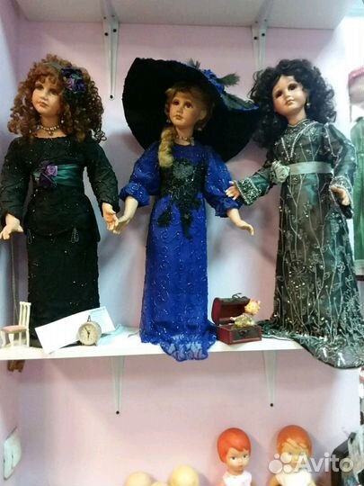 Авторская кукла воск в фарфоре, эпохи Великий Гетс