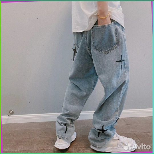 Штаны карго Y2K с крестами (Номер партии: 49661)