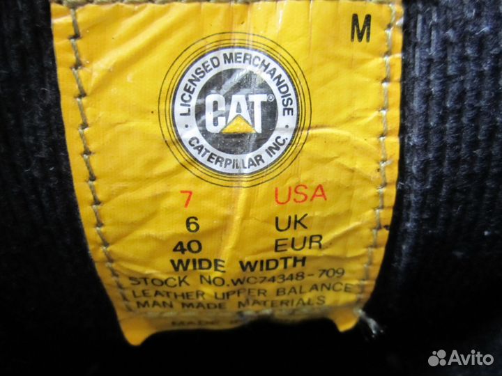 Ботинки Сат 40 Caterpillar Gallus 39 новые кожаные