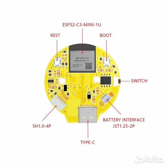 Дисплей круглый сенсорный ESP32 IoT HMI 1,28