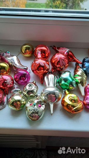 Елочные игрушки стекло СССР