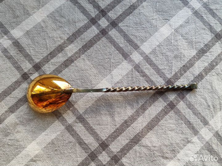 Ложка мельхиор позолота СССР