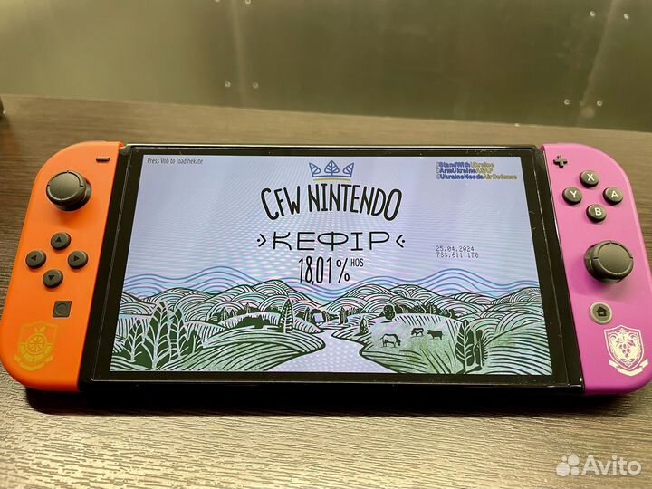 Nintendo Switch oled Pokemon новая прошитая. 256gb