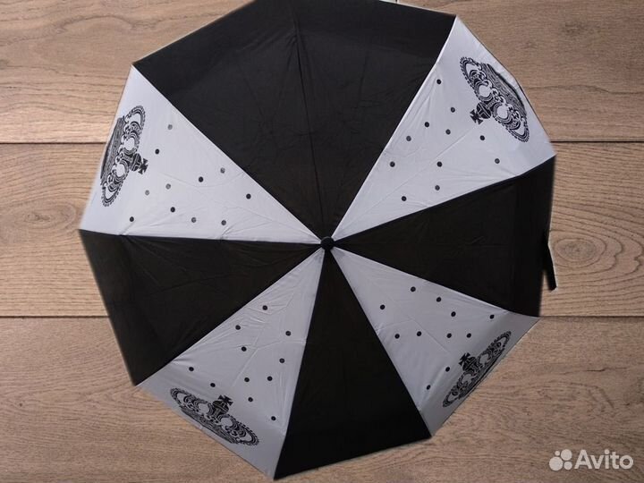 Зонт Amico жен. (черно-белый)
