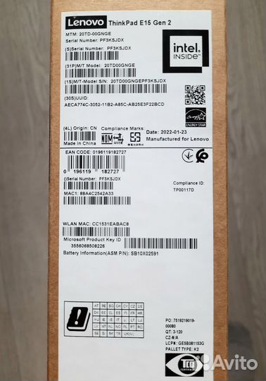 ThinkPad E15 Gen 2 новый IPS 15.6