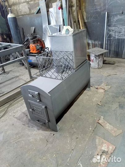 Печь для бани с баком