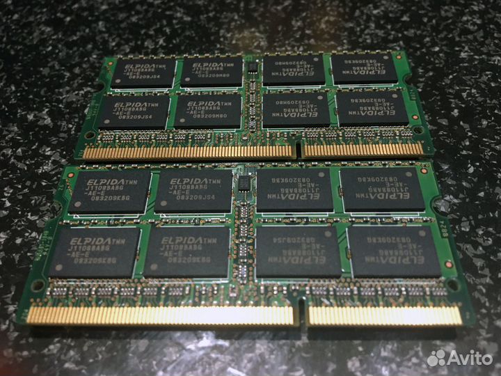 Память Elpida SO-dimm DDR3-1066 sdram 4GB (2x2GB)