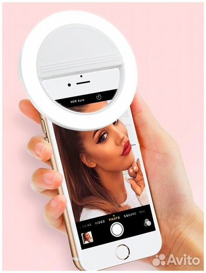 Вспышка-прищепка для селфи на телефон