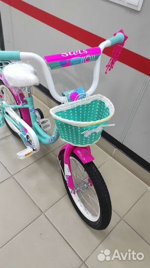 Велосипед детский для девочки 16 Stels Jolly мятн