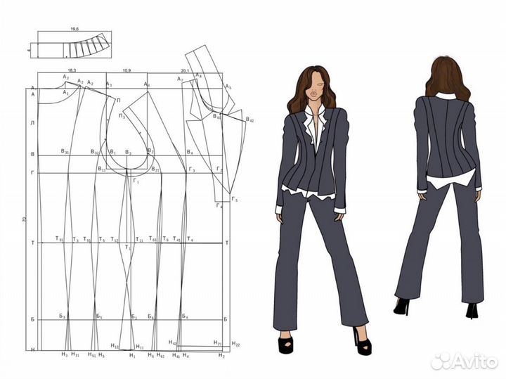 Дизайнер одежды, эскизы одежды