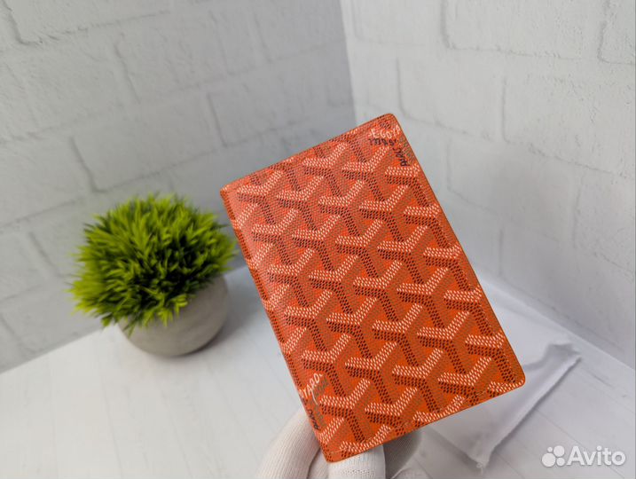 Обложка на паспорт кожаная Goyard