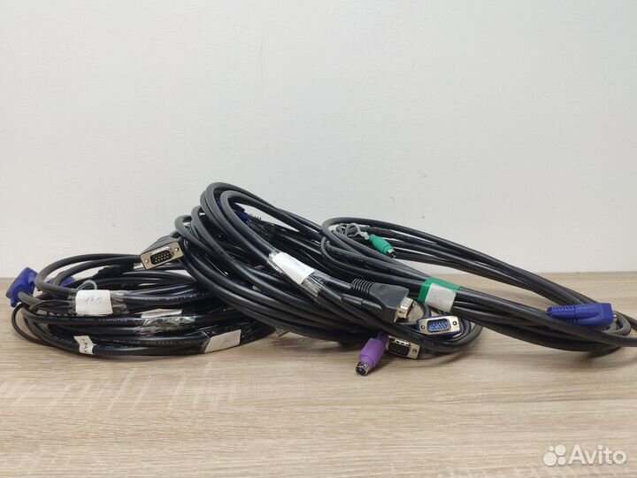 KVM кабель с интерфейсами USB, PS/2, VGA